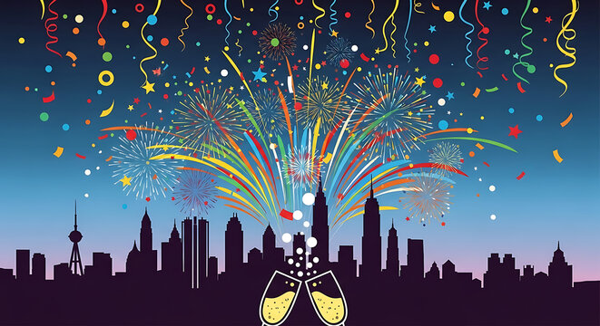 Vector Of Upcoming Annual Festival  Christmas ,New Year ,Eid-al Fitri ,Music Festival,Fall Festival, Summer Festival