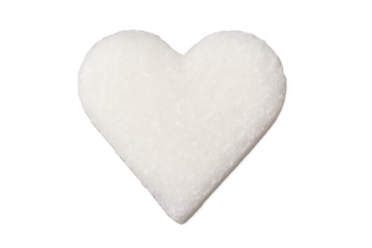 White sugar heart cube sweet love symbol