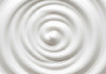 Swirling white cream texture with concentric circles