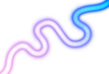 Neon glowing curved wavy lines color wave overlay PNG background. Abstract glowing neon color flow gradient shape cutout on transparent background. Futuristic neon blurred light leaks or light beams.