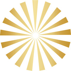 Radiant Golden Sunburst Pattern With A Transparent Background Symbolizing Warmth And Energy