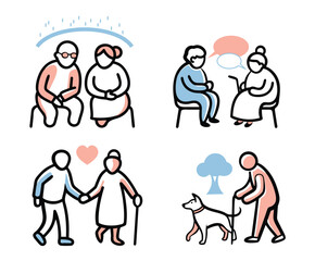 Naklejka premium vector illustration of a family