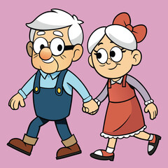 happy couple holding hands