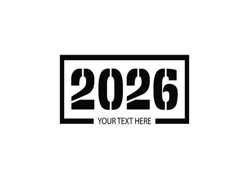 2026 Stencil Design for Future Projects and Events Customizable Text Area Included Minimalist Black and White Template