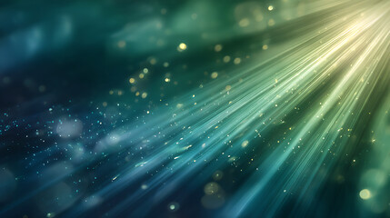 Radiant light beams illuminating sparkling particles abstract background