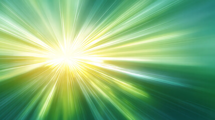 Obraz premium Radiant yellow light burst with green and blue streaks abstract energy