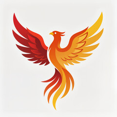 Obraz premium Vibrant Phoenix Rising: A Representation of Rebirth and Transformation in Art