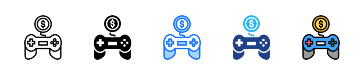 Micro Transaction Icon Set Multiple Style Collection