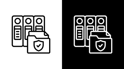 Document Archive With Icon Set Design	