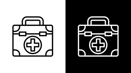 Emergency Kit With Icon Set Design	