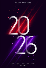 stylish happy new year 2026 invitation poster design