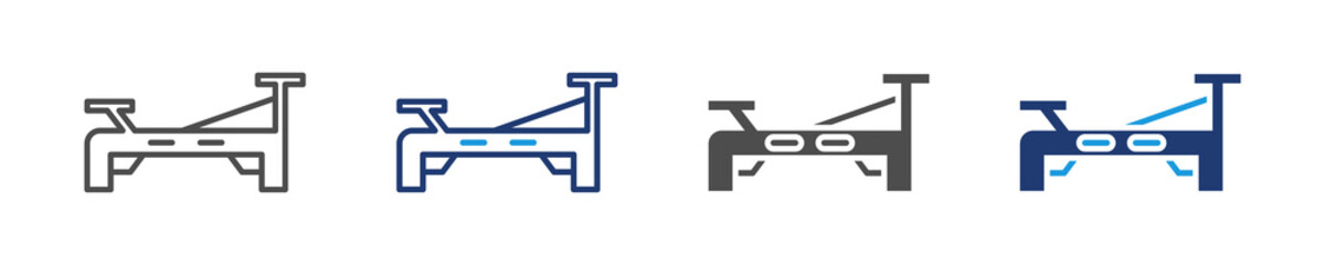 Obraz premium reformer pilates icon set multiple style