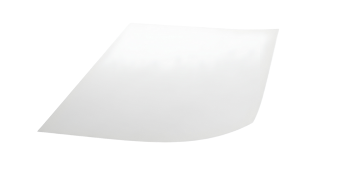 Blank white paper corner folded and isolated on a plain white background with subtle shadow