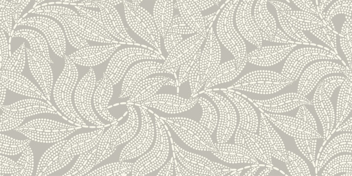 Abstract leaf leaves fall seamless pattern with dotted style.