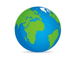 Obraz premium Simplified illustration of planet Earth, showcasing continents and oceans (1)