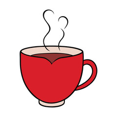 A warm tea cup releasing gentle steam that curls into a soft heart shape, creating a cozy, soothing moment filled with comfort, love, and peaceful relaxation.
