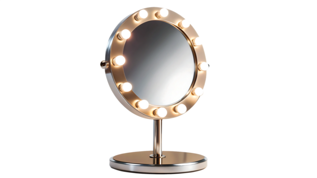 Illuminated makeup mirror, a beauty accessory