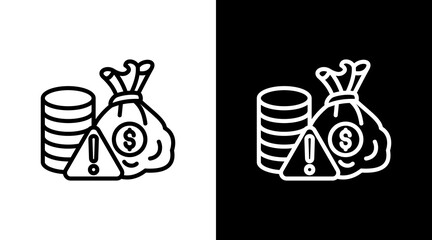 Financial Risk With Icon Set Design