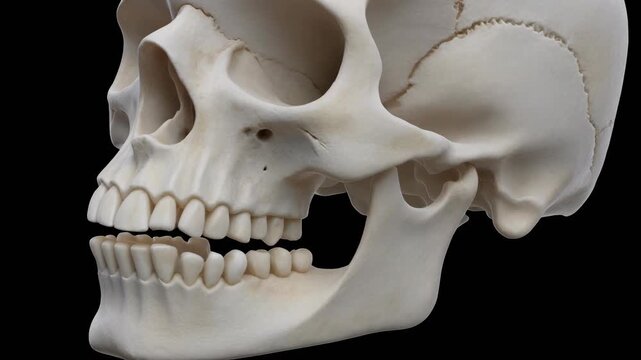 3D Anatomical Model of Human Skull with Foramen Rotundum Detail