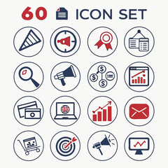 Business and Marketing Icon Set with 60 Elements strategy