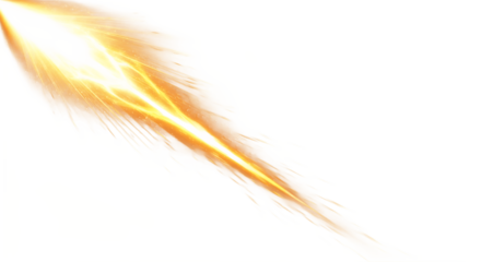 Abstract Glowing Golden Light Streak with Dynamic Motion Blur and Sparkling Particles