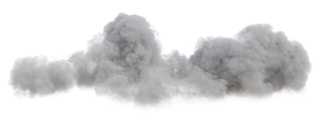 Steam condensation cumulus rain cloud - PNG file, 3d rendering illustration