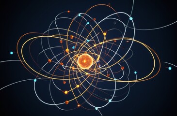 3D Model of Complex Atomic Structure with Electrons Rotating in Orbits