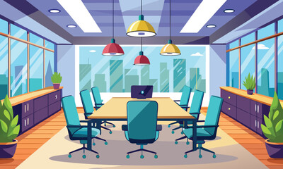 Modern office conference room