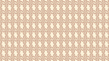 Elegant vintage pattern with swirling shapes creates an old fashioned aesthetic background