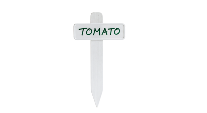 Tomato plant marker, a helpful tool for gardeners to label and organize their vegetable garden with ease and style