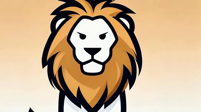 Regal Mane Majesty: Bold Lion Head Vector Illustration