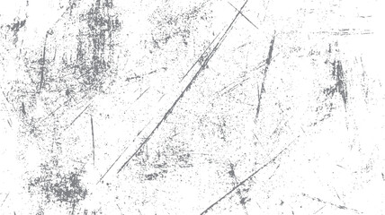 Fototapeta na wymiar White background with scattered grey speckles and diagonal scratch marks creating a distressed texture