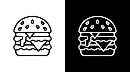 Burger With Icon Set Design