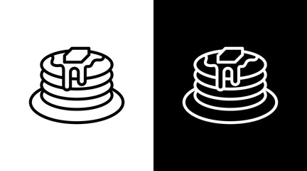 Pancake With Icon Set Design