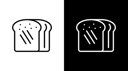 Bread Slice With Icon Set Design