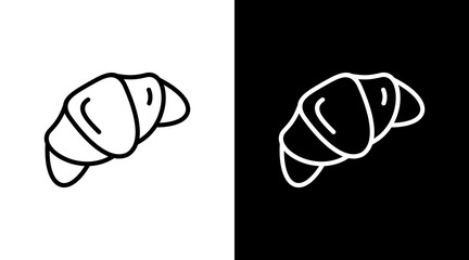 Croissant With Icon Set Design
