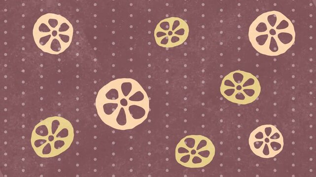 蓮根と土テクスチャの茶色の背景動画