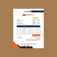 Modern Invoice Design. Innovative Template Display for Promotion.