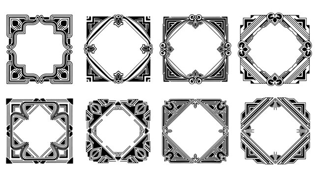 Frame collection in art deco style