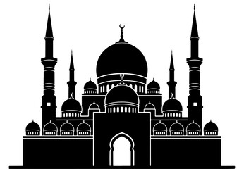 Mosque silhouette illustration