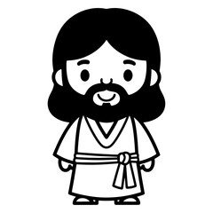Jesus cartoon character illustration