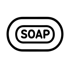 soap vector line icon on a white background
Vector line icon