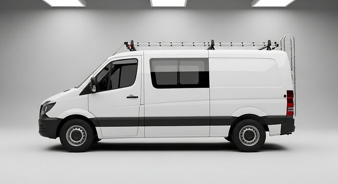 Work Van with Roof Rack for Transporting Equipment