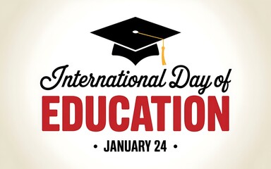 International day of education january 24 graduation cap celebration