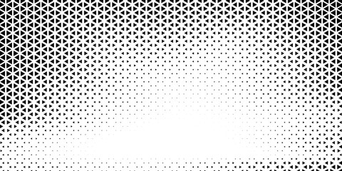 Seamless halftone triangle pattern. Random vector noise texture