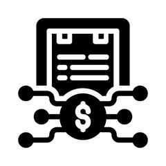 Digital transaction concept with a document and dollar symbol. Suitable for finance, banking, online payments, ecommerce, and digital transactions visuals.

