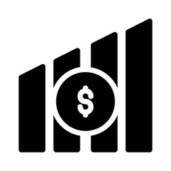 Dynamic dollar sign with a rising bar graph, representing financial growth. Suitable for presentations and articles about investments and finance.
