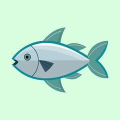 vector illustration of a fish