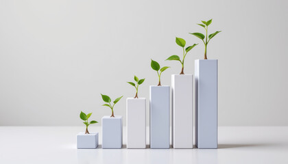 Progressive Growth Plants Rising Blocks