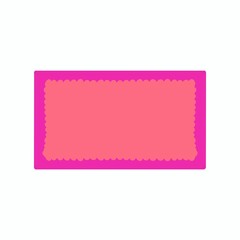 pink label with ribbon